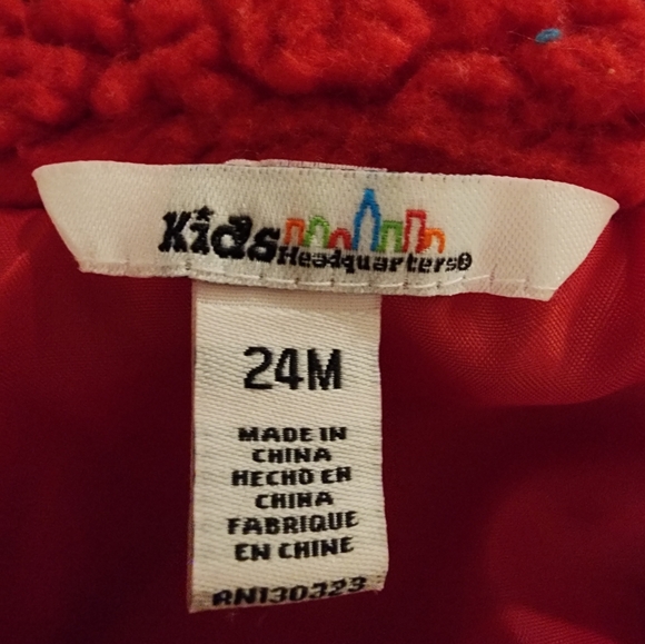 Kid's headquarters vest, red color, 18/24 months - Picture 4 of 7